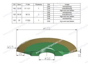 Diamond Grinding Wheel for Tct Carbide Sawblade