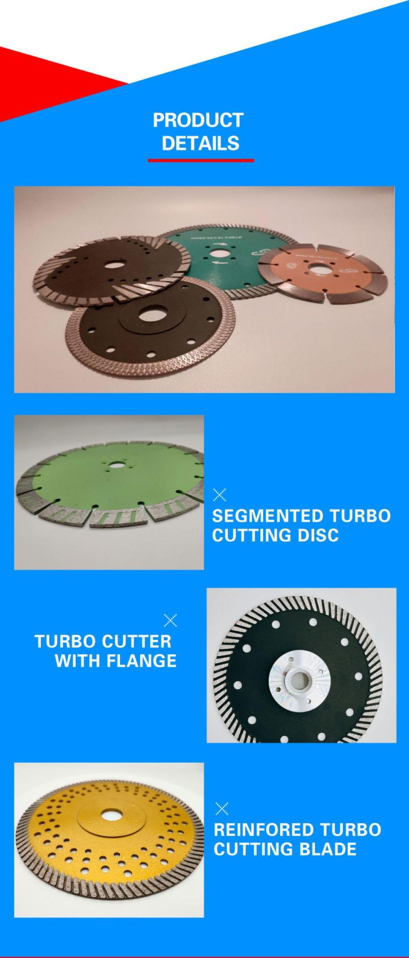 230mm Segmented Cutter Disc Saw Blade Sintered Brazed Segmented Blades