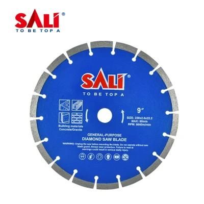 Sali 9inch 230*2.6*22.2mm High Quality Segemnt Diamond Saw Blade