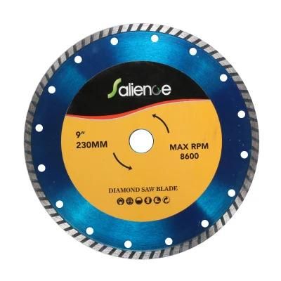 230mm Turbo Diamond PCD Saw Blade Continuous Rim Cutting Blade for Brick Ceramic Marble