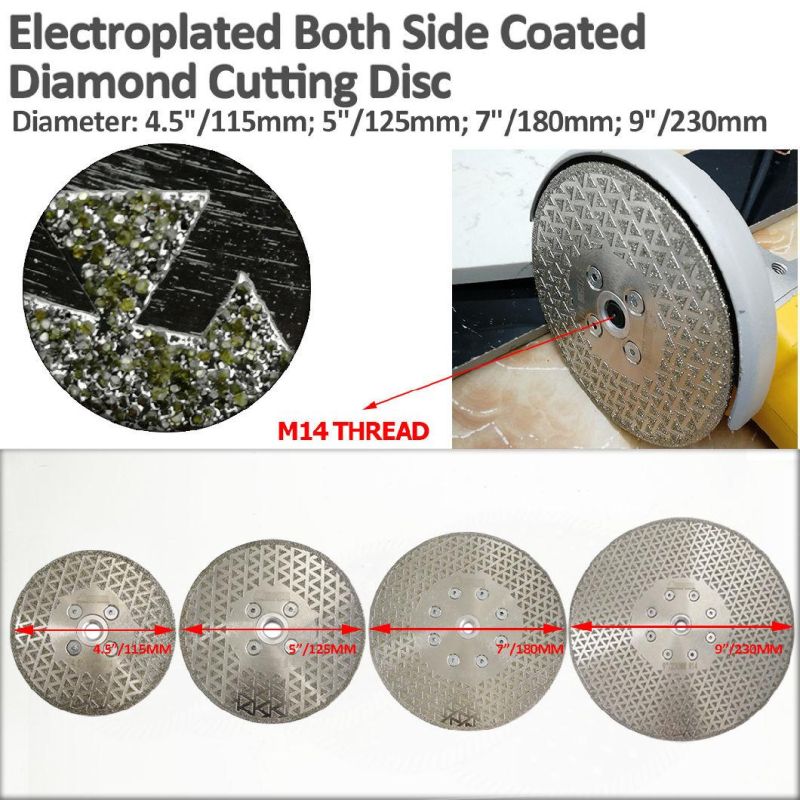 105 -230mm Both Side Electroplated Diamond Granite Saw Blade for Marble
