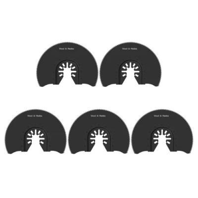 5PCS 88mm Semi-Circular Oscillating Multi Tool High Carbon Steel Saw Blade Accessories Set