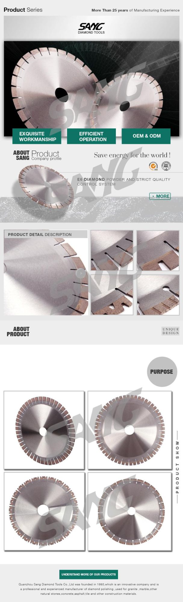 Super Quality Diamond Multi Cutting Blade for Granite