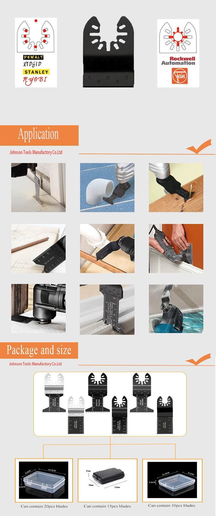 Professional Quick Release 20PCS Pack Oscillating Multitool Saw Blades Set for Cutting Wood, Plastic and Metal