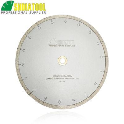 10in 250mm Hot-Pressed Continue Rim Diamond Saw Blade with Hook Slot Lower Noise