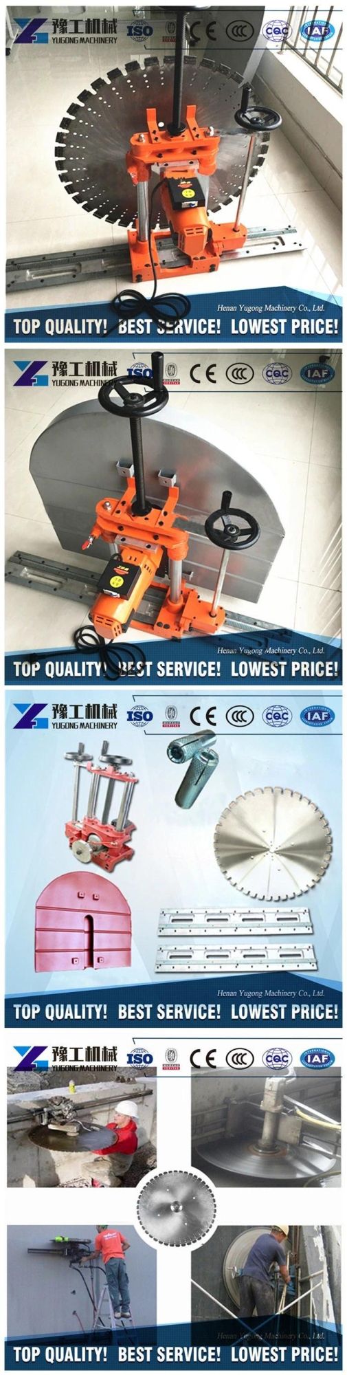Hydraulic&Electric Reinforced Concrete Wall Saw Machine for Sale