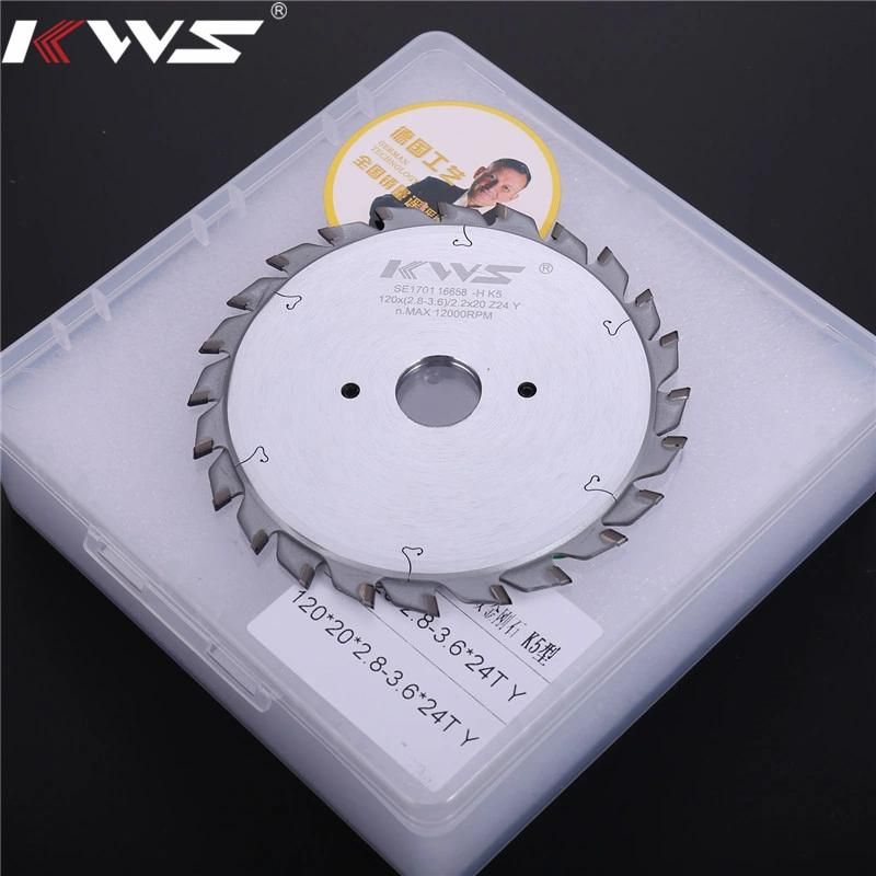 Kws PCD Diamond Adjustable Scoring Saw 120*20*2.8-3.6*12+12t