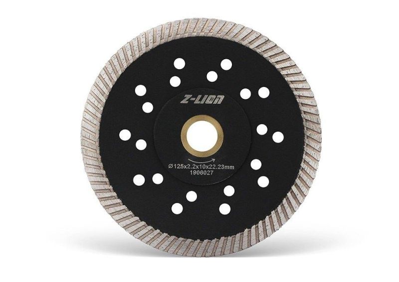 Z-Lion High Quality 125mm Diamond Saw Blade Wet Use Multi-Holes Grinding Wheels for Angle