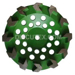7&quot; Premium Diamond Cup Wheel 12 Arrow Arbor 5/8&quot;-11 Coarse Grit for Concrete Field Stone Grind Epoxy Coating Removal Resurfacing