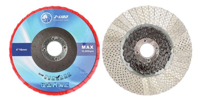 Electroplated Diamond Flap Disc for Stone Concrete Glass Ceramic Steel Grinding