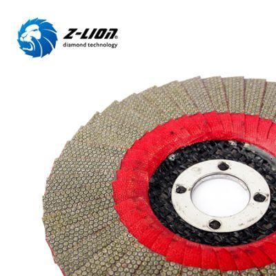 Z-Lion Diamond Electroplated Flap Sanding Disc for Stone Concrete Glass Grinding