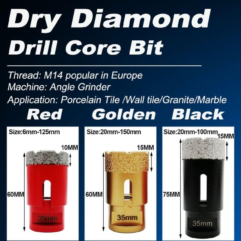 Diamond Diamond Drilling Core Bits 60mm Lengthfor Granite Marble Glass