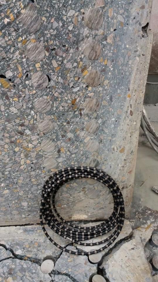 11.5mm / 40 Beads Diamond Wire Saw Cutting Heavy Reinforced Concrete