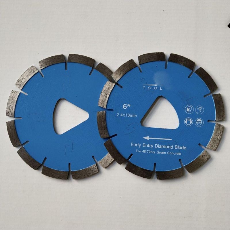 6" Diamond Saw Blade Early Entry Concrete Cutting Disc for Med-Hard Aggregate Concrete