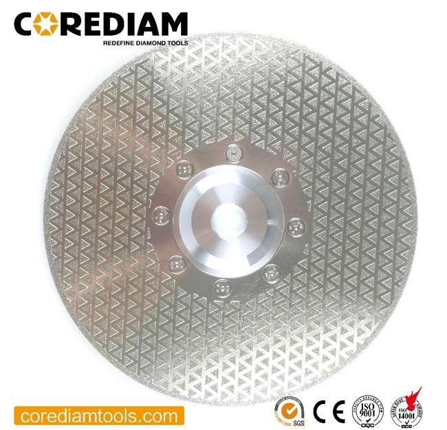 Super Quality Electroplated Granite Saw Blade Starred Type with Flange in 9 Inch