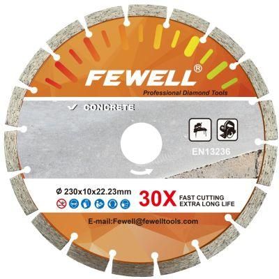 Cold Press 9 Inch 230*10*22.23mm Segmented Diamond Saw Blades for Cutting Concrete, Beton