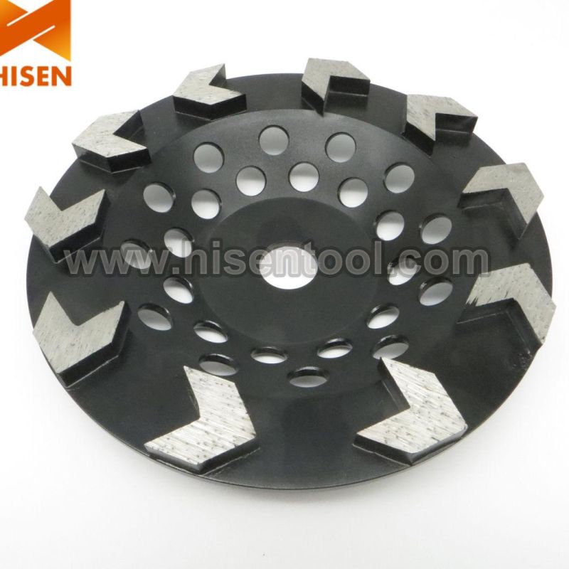 180mm Diamond Arrow Cup Wheel for Grinding Concrete