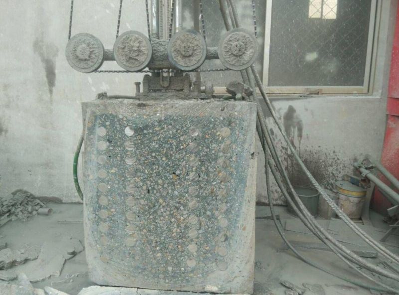 Good Quality High Efficiency Vacuum Brazed Hevay Reinfoced Concrete Cutting Diamond Wire Saw