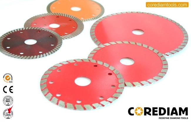 Sinter Hot-Pressed Turbo Blade with Protective Segments for Granite, Marble and Other Stone Materials/Diamond Tool