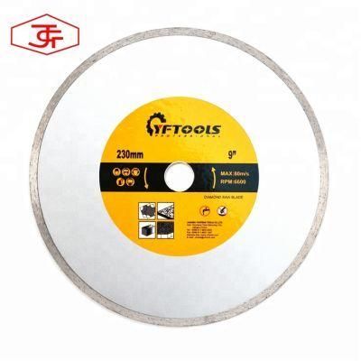 230 mm 9 Inch Diamond Continuous Rim Cutter Disc for Cutting Tile