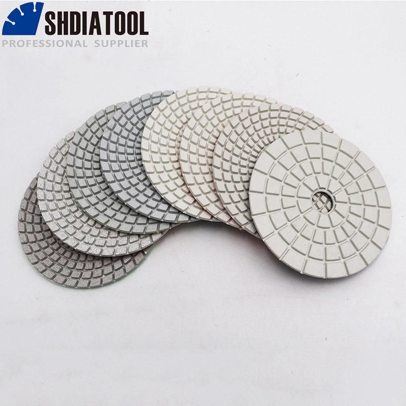 4" White Bond Polishing Pads for Marble & Granite