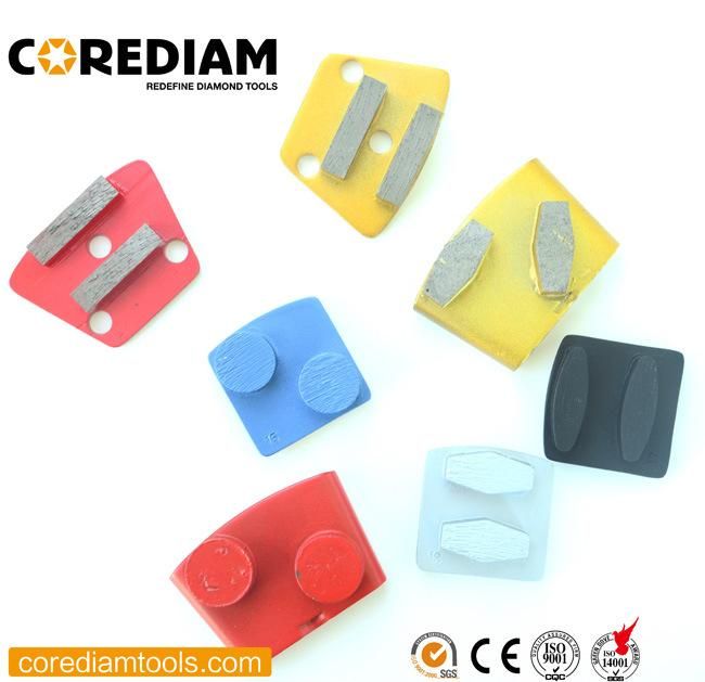 Round Grinding Segment on Redi Lock Grinding Plate/Diamond Tool