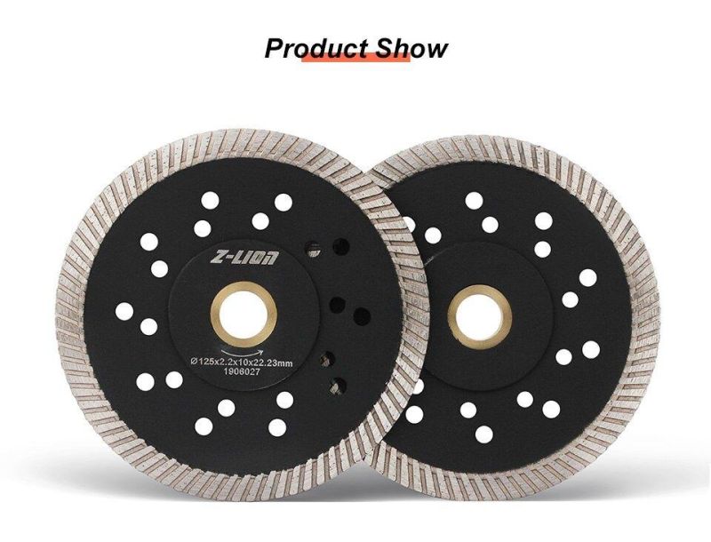Z-Lion High Quality 125mm Diamond Saw Blade Wet Use Multi-Holes Grinding Wheels for Angle