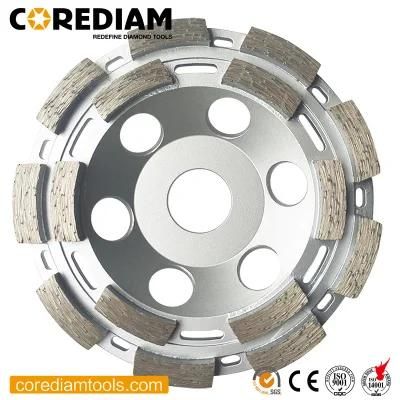 115mm Double Row Diamond Grinding Cup Wheel for Angle Grinder and Floor Grinder