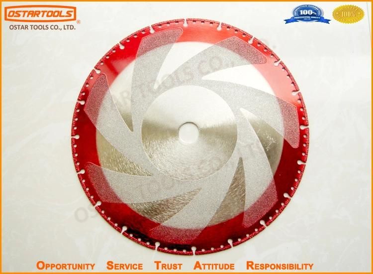 Vacuum Brazed Diamond Disc Saw Blade for Concrete Wood Stone Gravel Fiberglass Metal