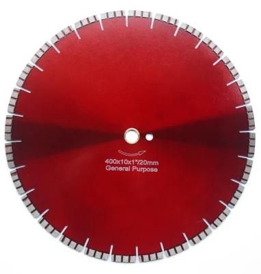 400mm Diamond Circular Turbo Segmented Saw Blade Cured Concrete Cutting Tools