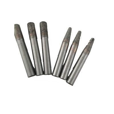 Ball Nose Head Vacuum Brazed Diamond Bits Stone Carving Bit 6mm Shank 8mm Shank Stone Engraving Bits