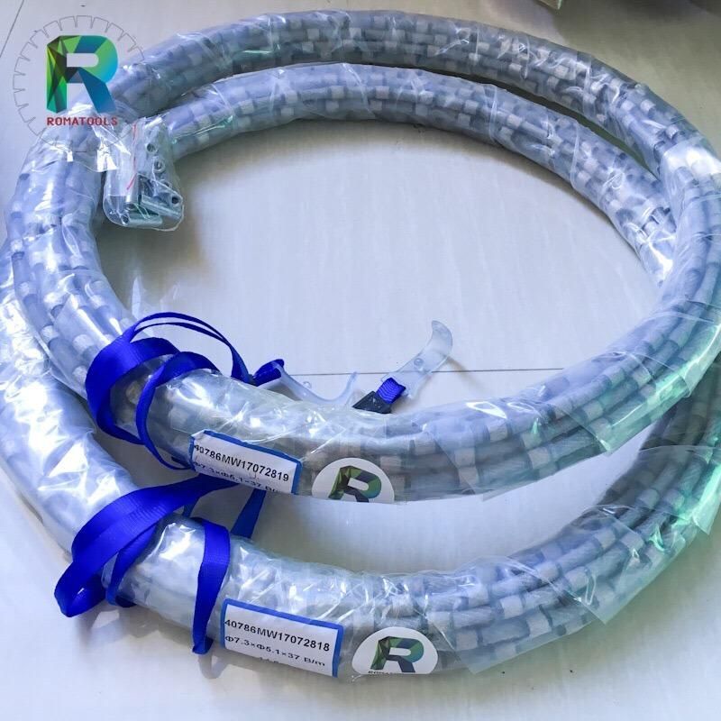7.3mm Multi Diamond Wire Saw for Hard Granite Sharp Cutting Hot Selling Closed Loop From Romatools