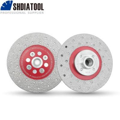 115mm M14 Double Sided Vacuum Brazed Diamond Cutting Grinding Disc Cup Wheel for Concrete Granite Marble Stone Tile