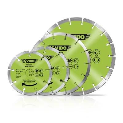 Vido Cutting Disc 4.5in 5in 7in 9in Segment Diamond Saw Blade