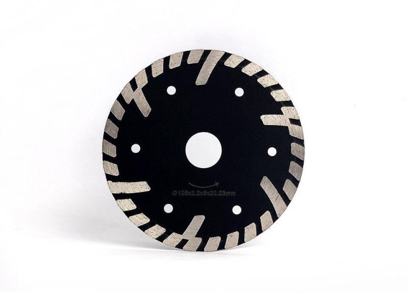 Diamond Turbo Dry Cutting Blade with Long and Short Protecting Teeth