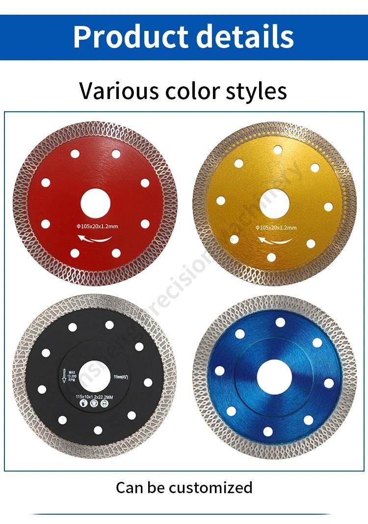 High Quality 125mm Hot Pressing Tile Ceramic Marble Net Wave Ceramic Saw Blade