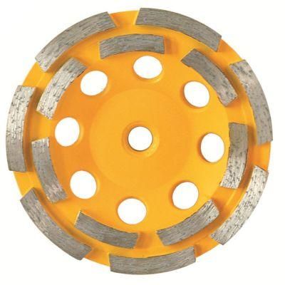 Diamond Double Row Cup Grinding Wheel Wet or Dry with M14 Thread for Concrete Brick Hard Stone Granite Marble