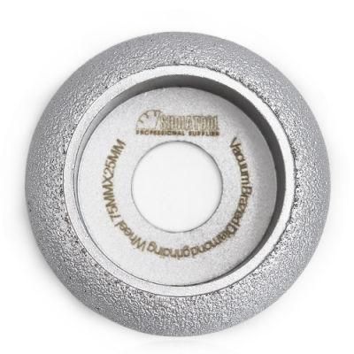 Shdiatool 25mm Vacuum Brazed Diamond Convex Grinding Wheel for Stone, Artificial Stone Ceremics Concrete